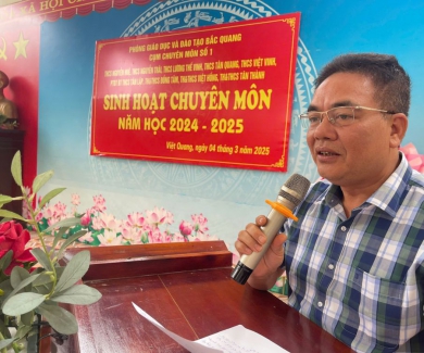 TRƯỜNG THCS TÂN QUANG THAM GIA SINH HOẠT CHUYÊN MÔN CỤM SỐ 1